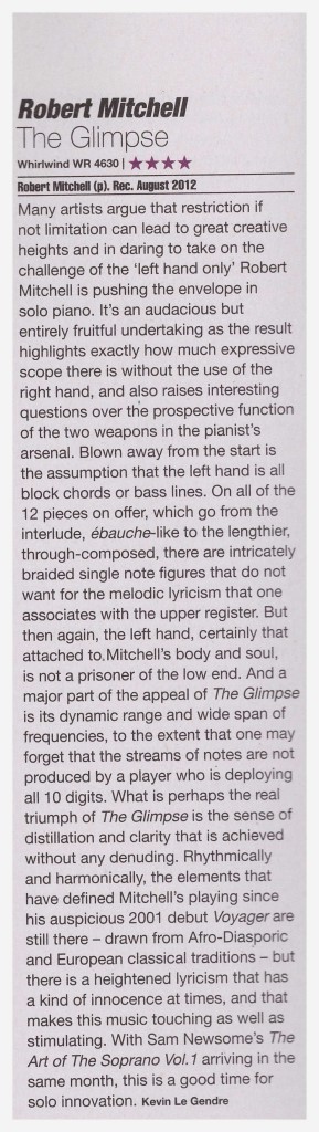 The Glimpse - Jazzwise Review Mar 2013