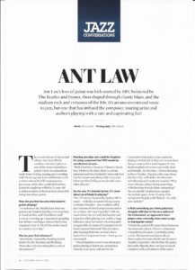 Guitarist Aug 15 - Ant Law feature page 1