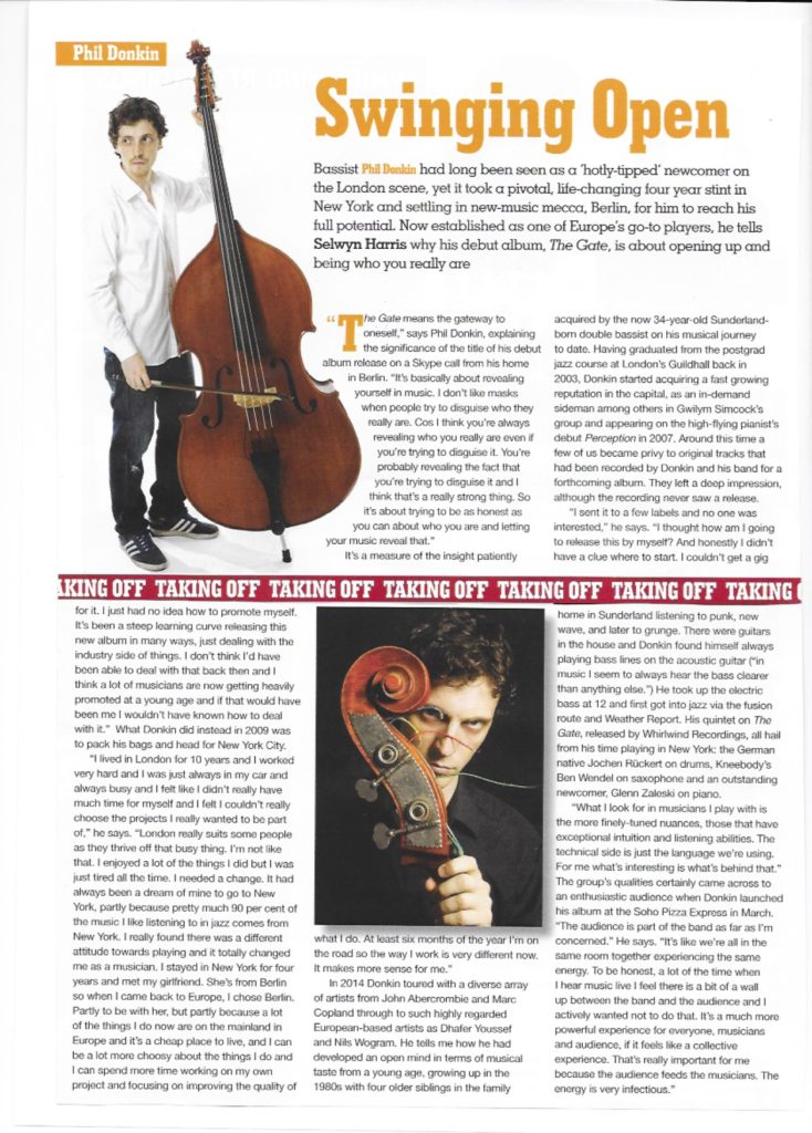 Jazzwise Taking Off Phil Donkin